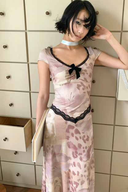Retro Lace Floral Dress
