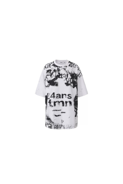 Laser Burned Floral Short Sleeve Top