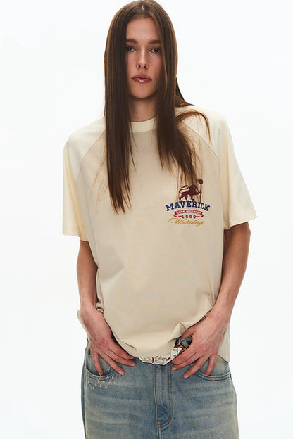Retro Patchwork Raglan Tee