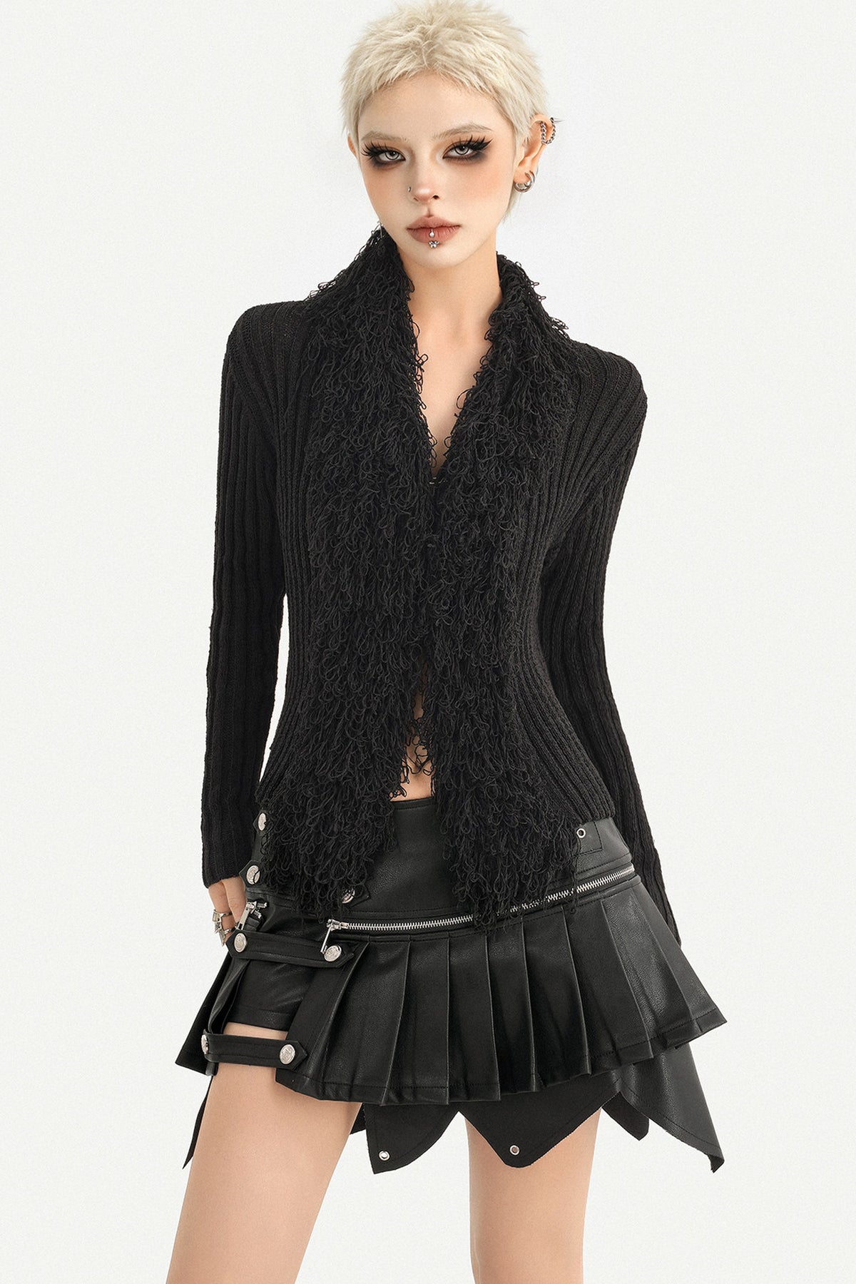 Irregular Low-Waist A-Line Skirt