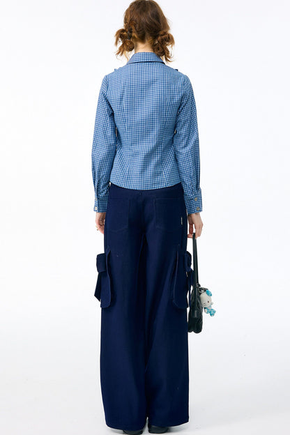 High-Waisted Wide-Leg Cargo Pants