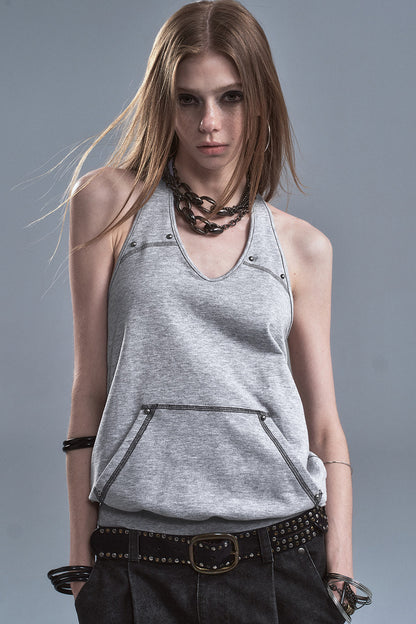 Halter Neck Color-Blocked Camisole