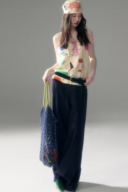 Fruit and Vegetable Print Skirt
