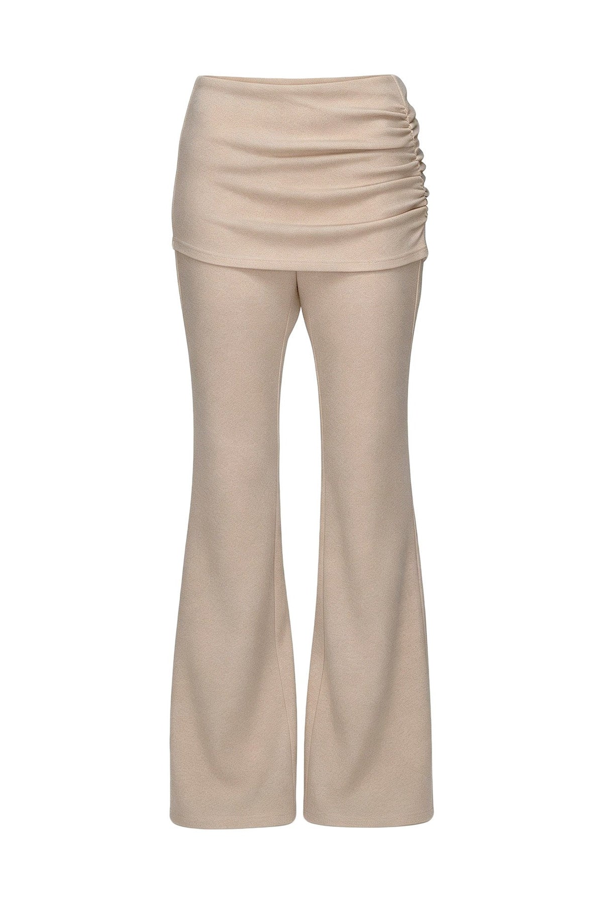 Pleated Cuffed Flared Pants