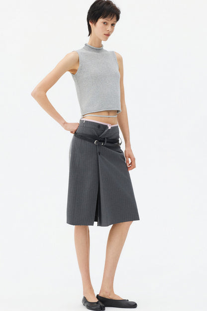 Deconstructed Asymmetrical Slit Skirt