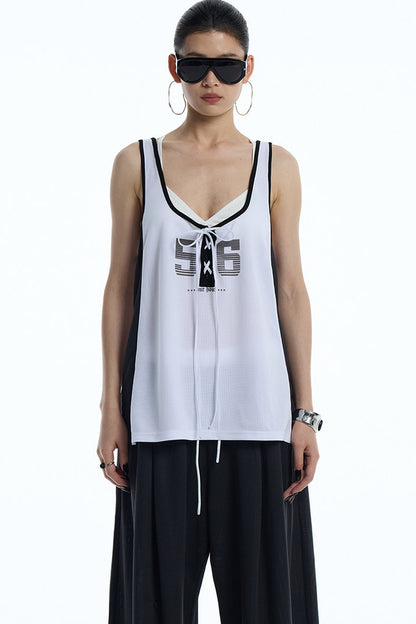 U-Neck Number 56 Jersey Vest