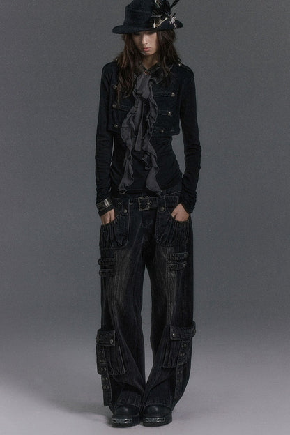 Napoleon Chiffon Patchwork Layered-Look Blouse