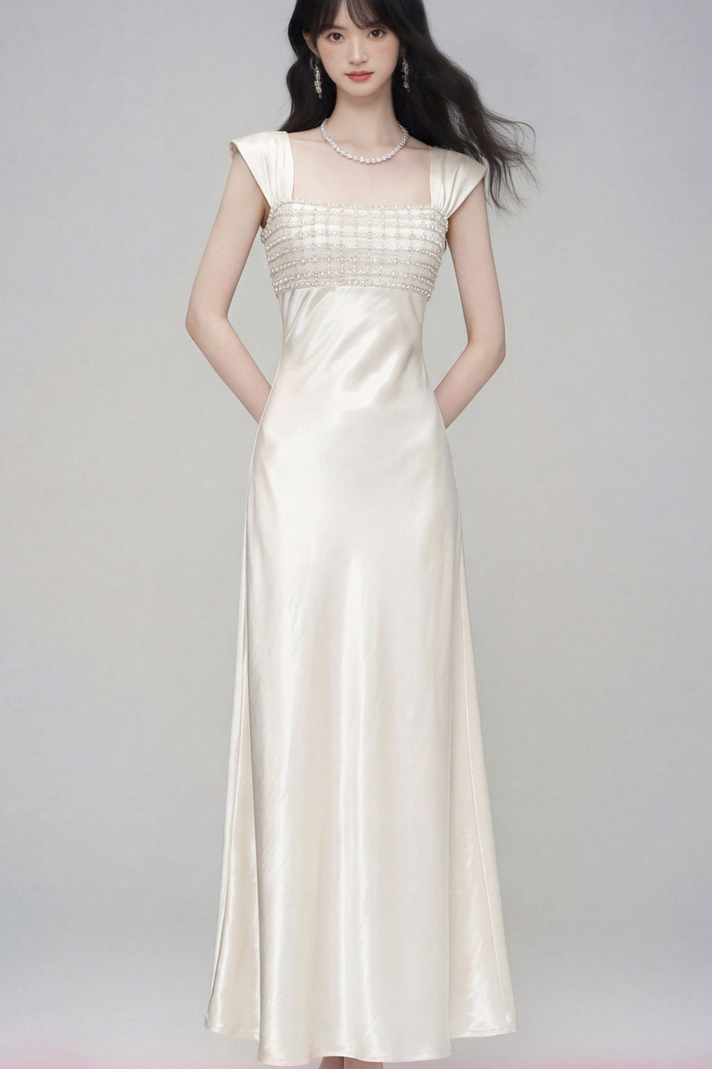 Moonlight Satin Evening Dress
