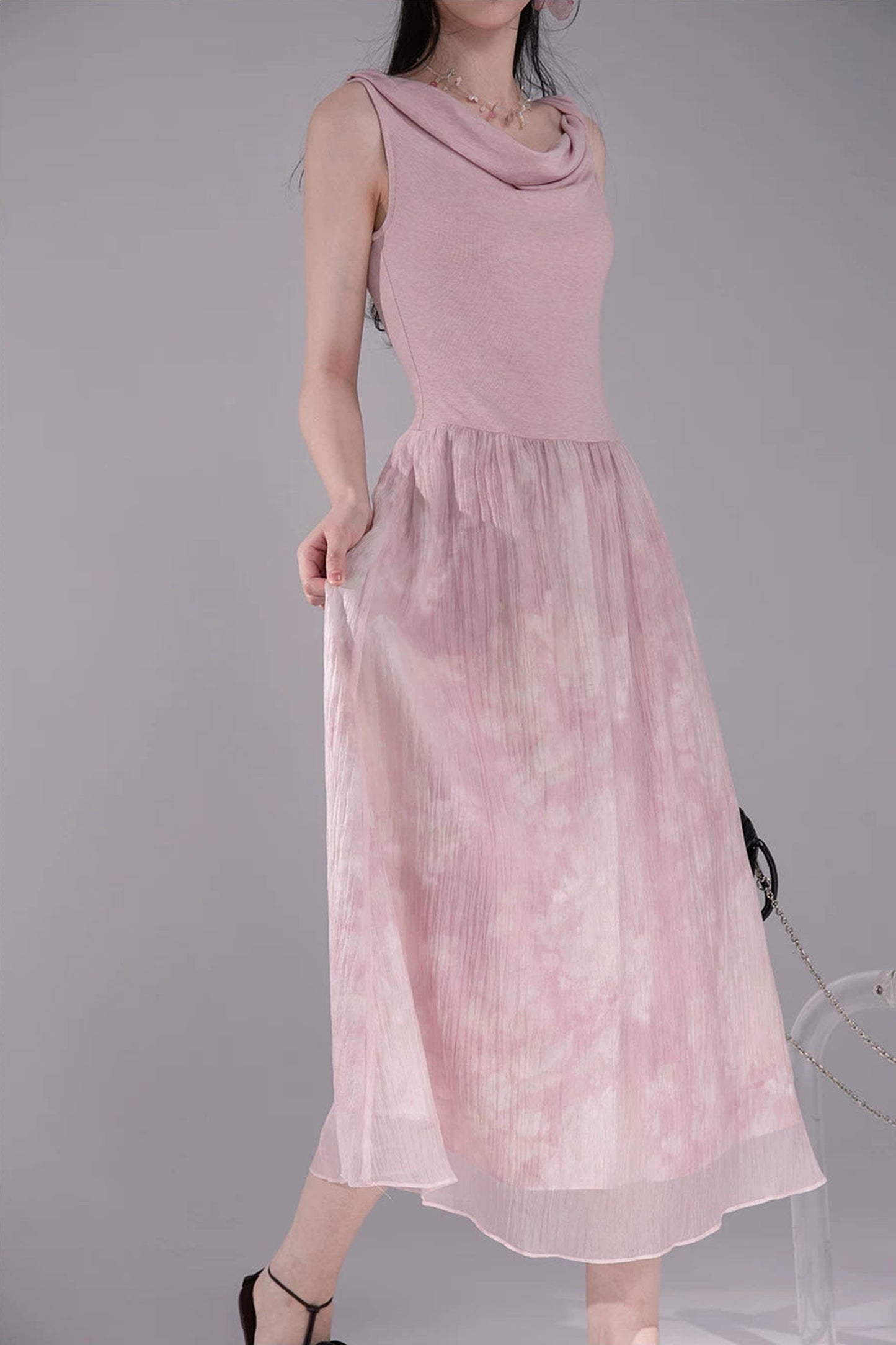 Aqua Pink Knitted Dress