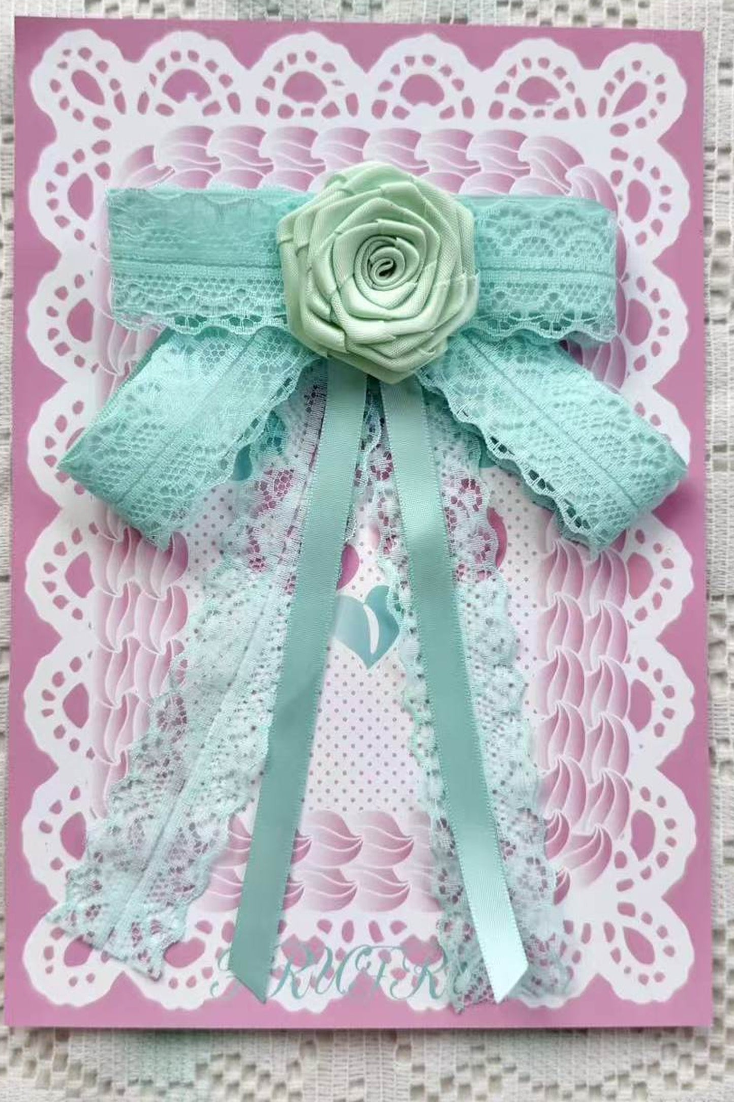 Rose Lace Bow Hair Clip