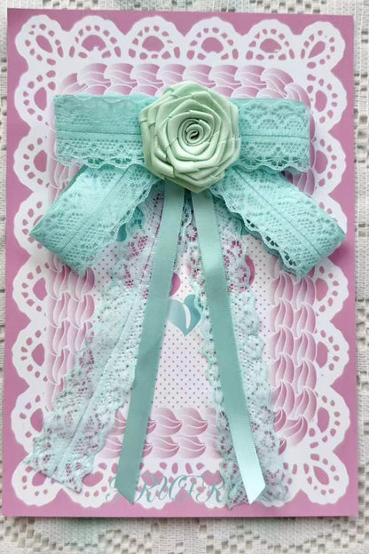 Rose Lace Bow Hair Clip