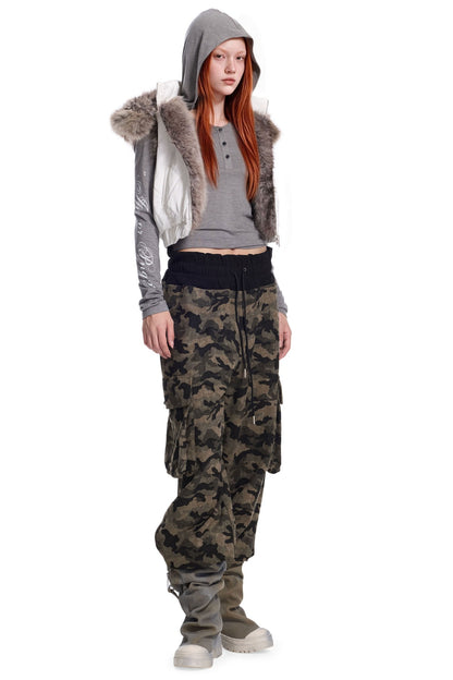 Reversible Detachable Fur Collar Vest