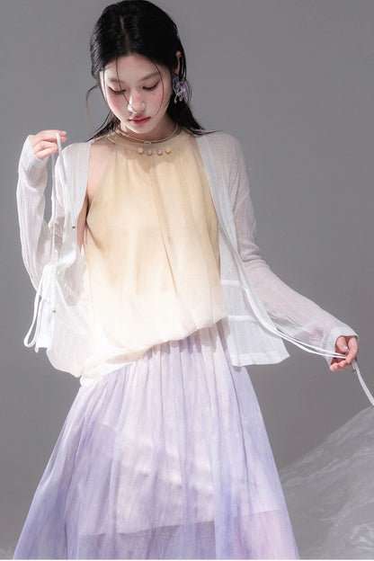 Slim Waist Jacquard Knit Cardigan