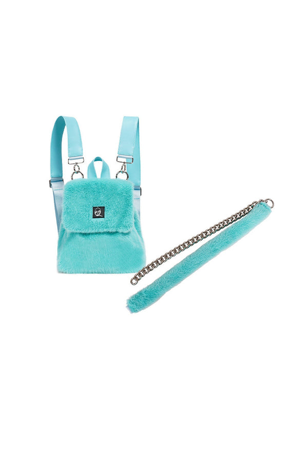 Macaron Furry Crossbody Backpack