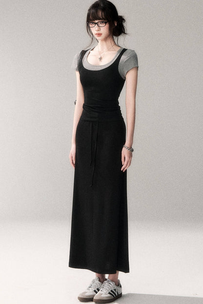 Gonna in maglia di lana e Tencel
