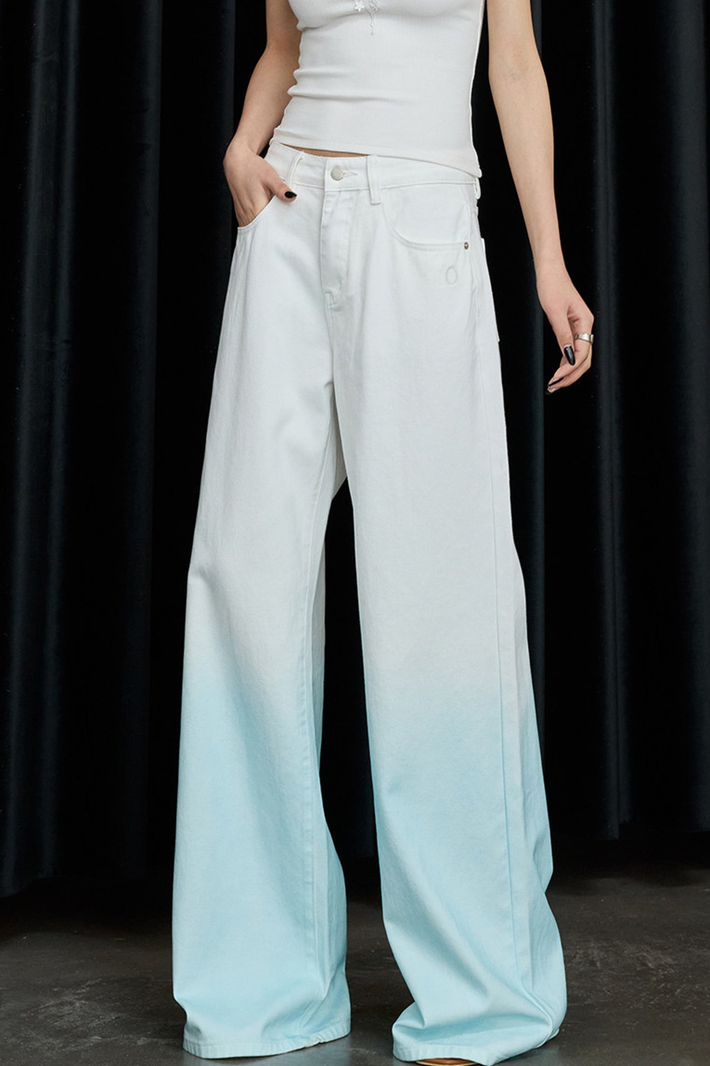 Gradient Wide-Leg Jeans