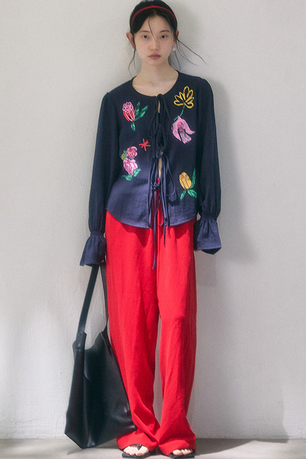 Linen Blend Air Wide-Leg Trousers