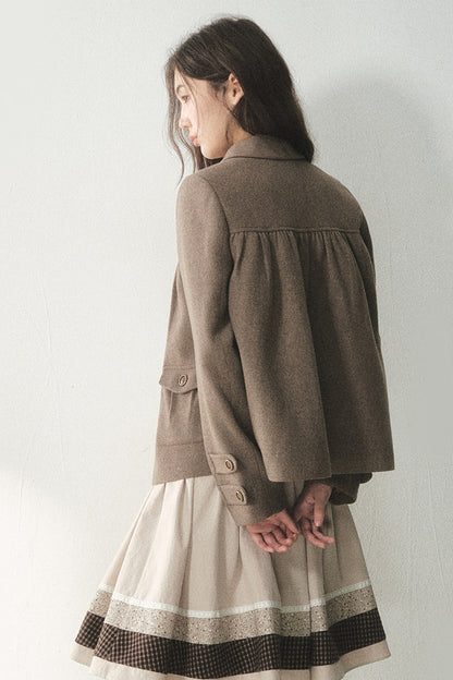 Chestnut Latte Napoleon Wool Coat