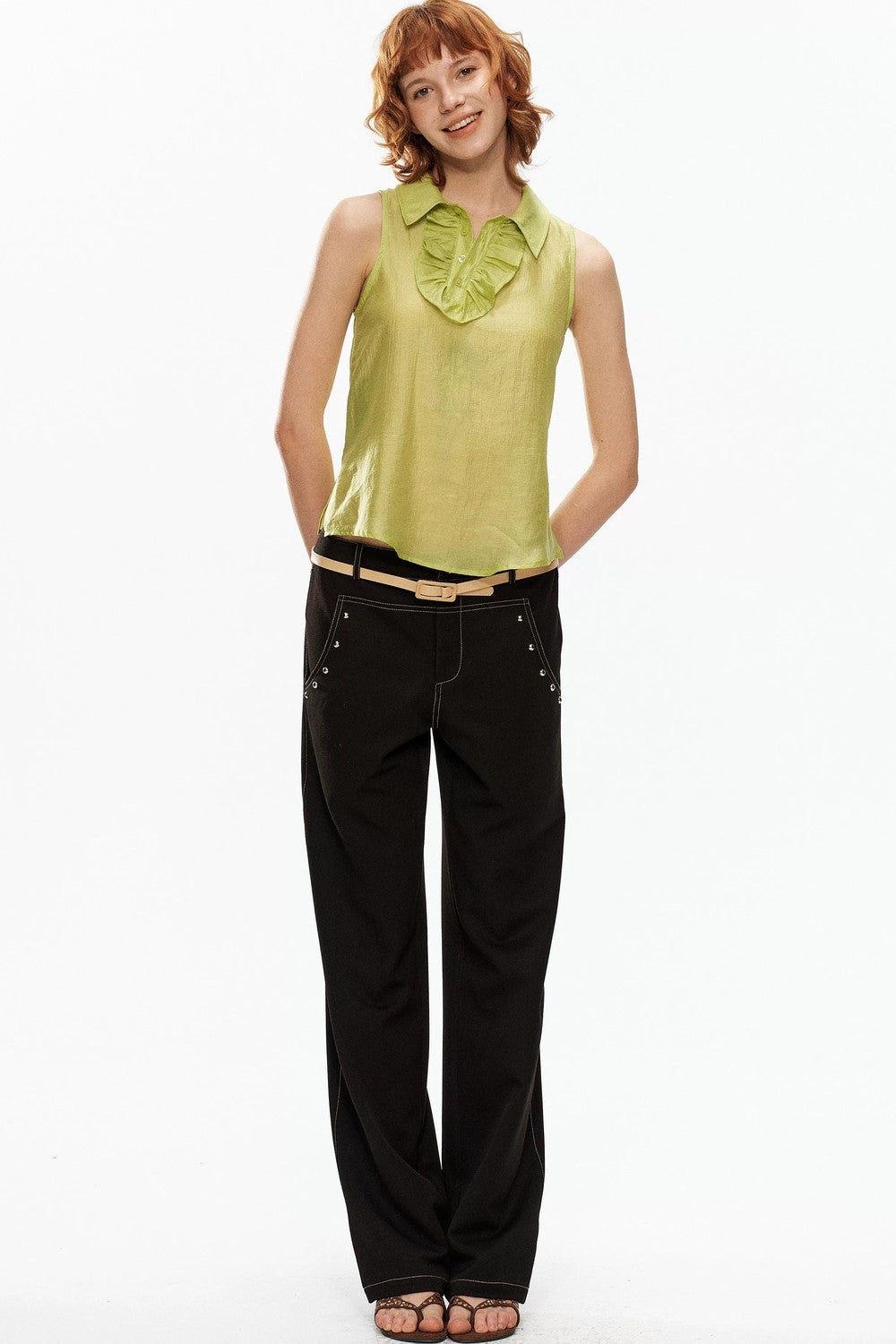 Fruit Green Lace Vest