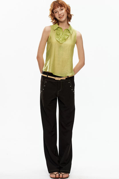 Fruit Green Lace Vest