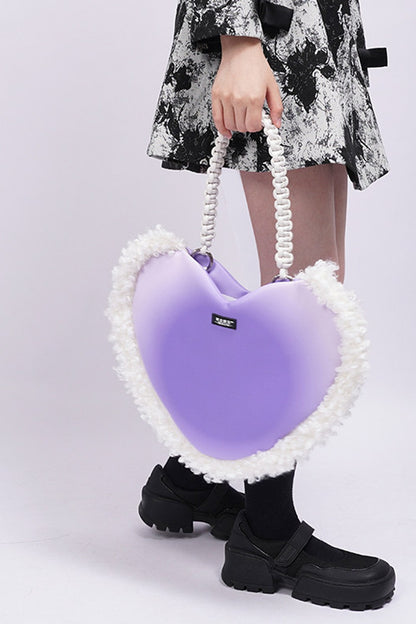 Borsa a tracolla in peluche Y2K