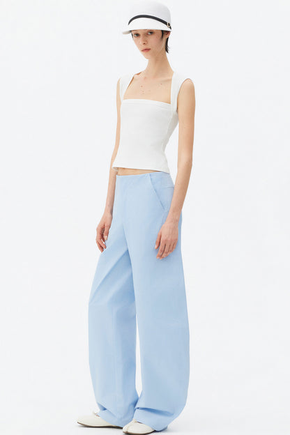 Square Neck Sleeveless Knit Tank Top