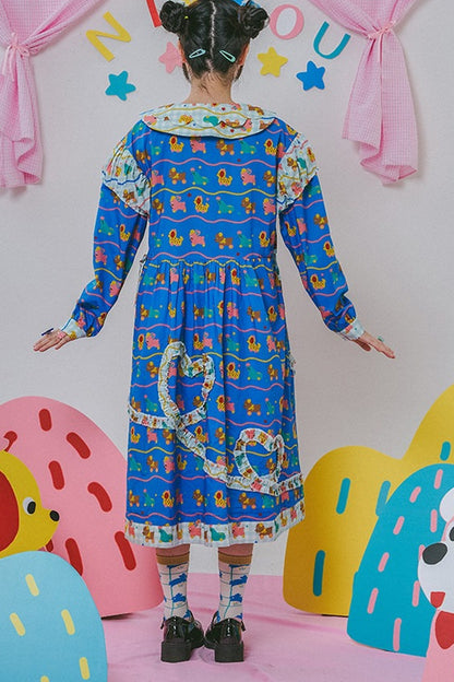 Original Floral Lace Long-Sleeve Dress
