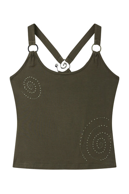 Circular Ruins Rhinestone Tank Top