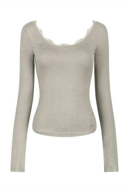Open Back Long Sleeve Rayon Top