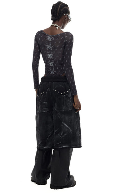 Y2K Punk See-Through Mesh Base Layer