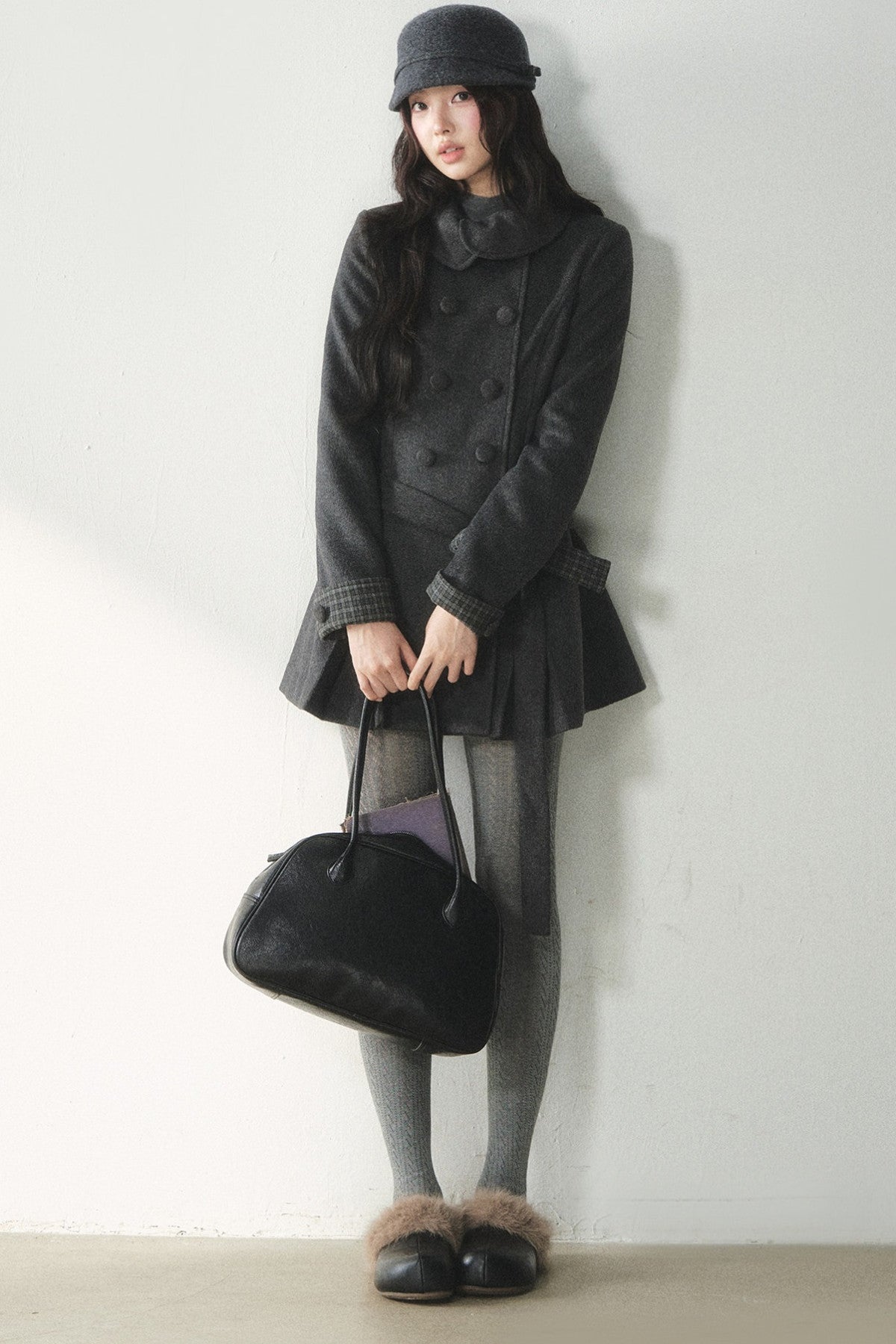 Collar Double Breasted Coat