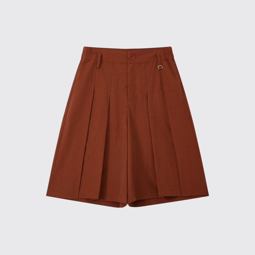 Mid-Length A-Line Pleated Skirt Pants