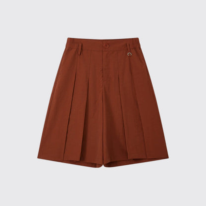 Mid-Length A-Line Pleated Skirt Pants