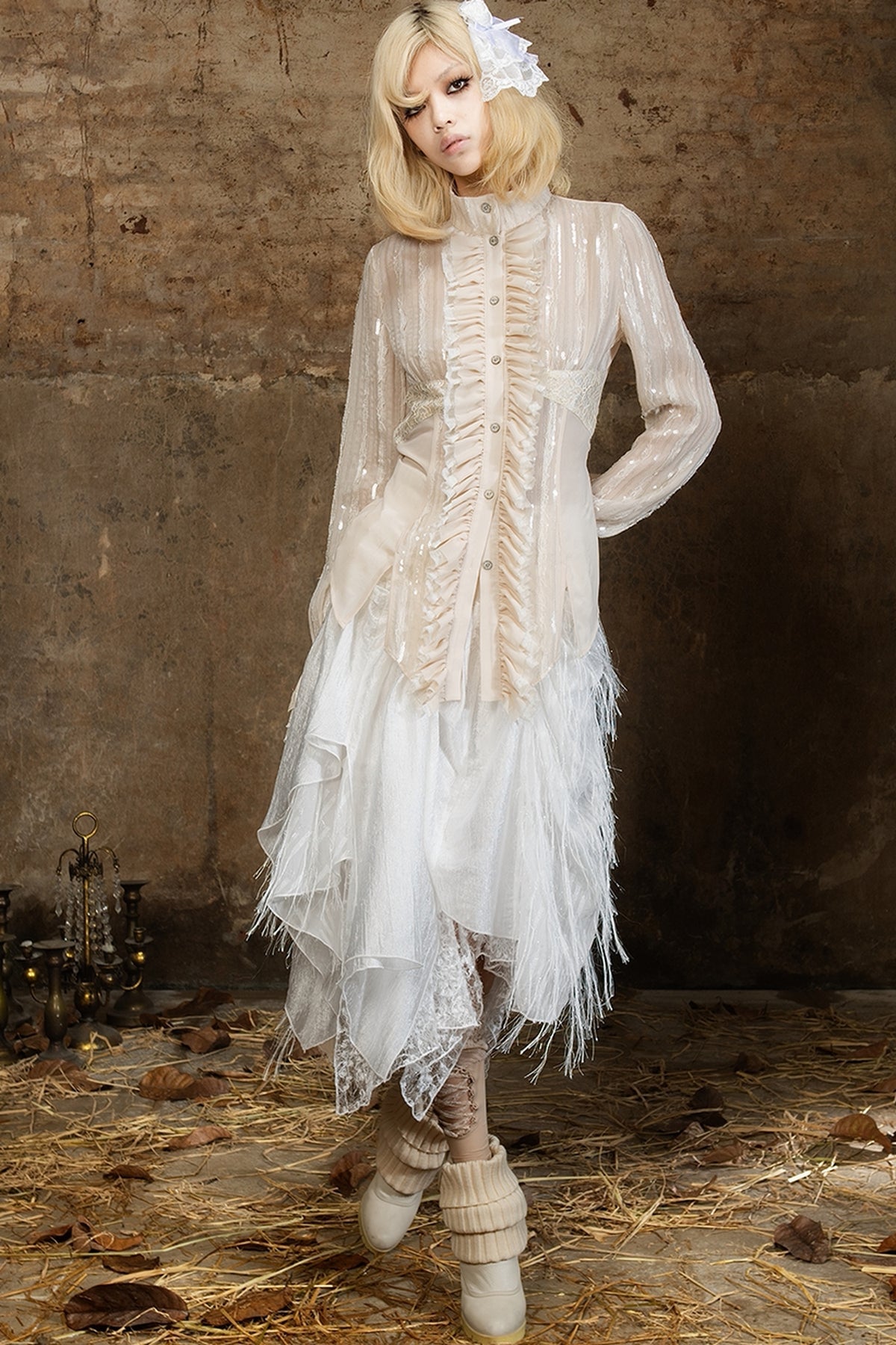 Romantic Palace Style Tube Top Skirt