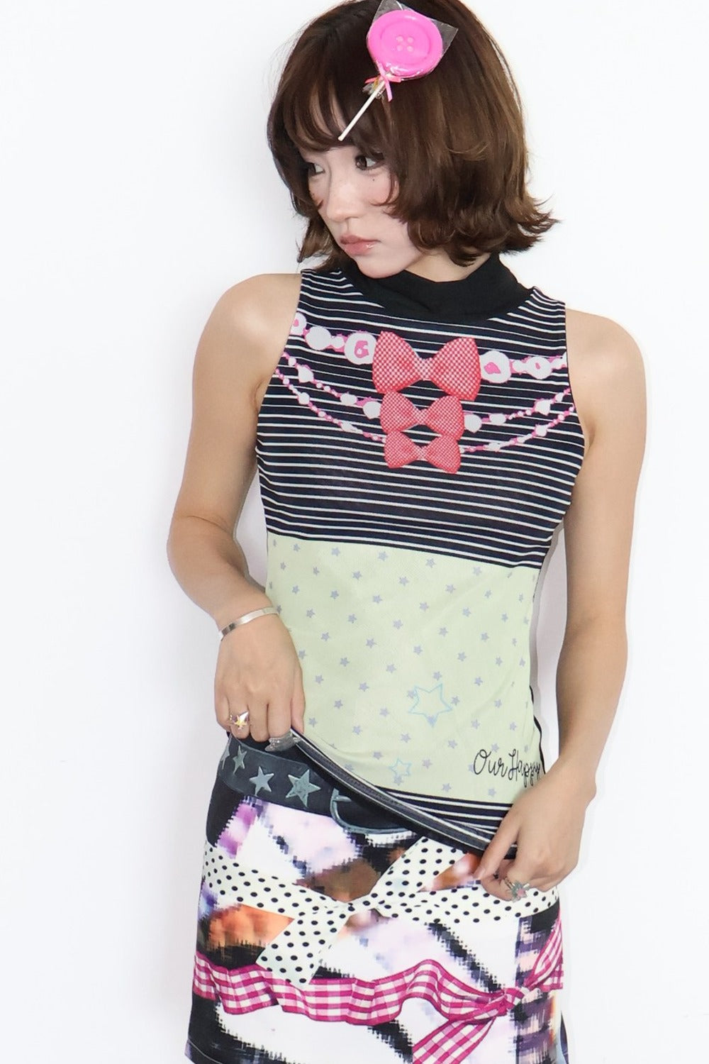 Dreamcore Bow A-Line Mini Skirt