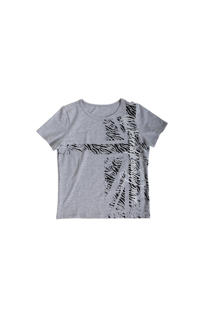 Zebra Print Slim-Fit T-Shirt