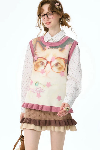 Star Polka Dot Cat Vest