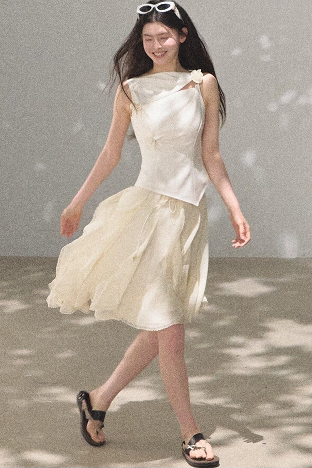 One-Shoulder Lyocell Wool Camisole