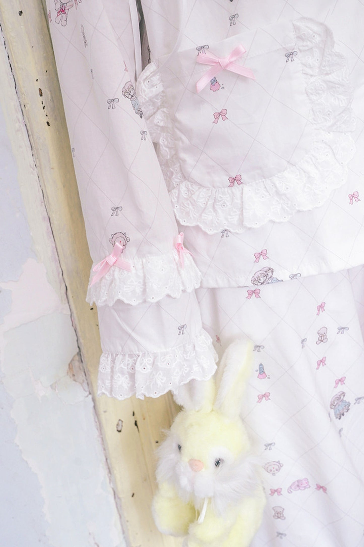 Milkyhearts pantaloni del pigiama con fiocco