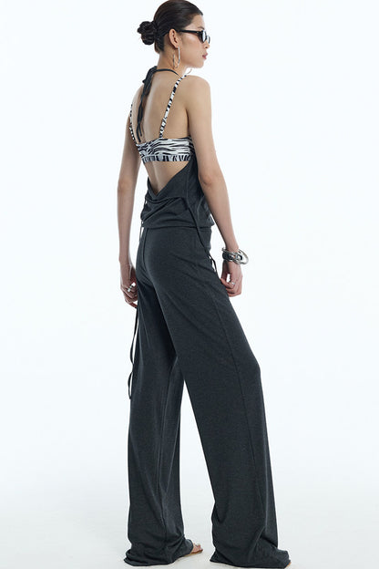 Reversible Drape Wide Leg Overalls