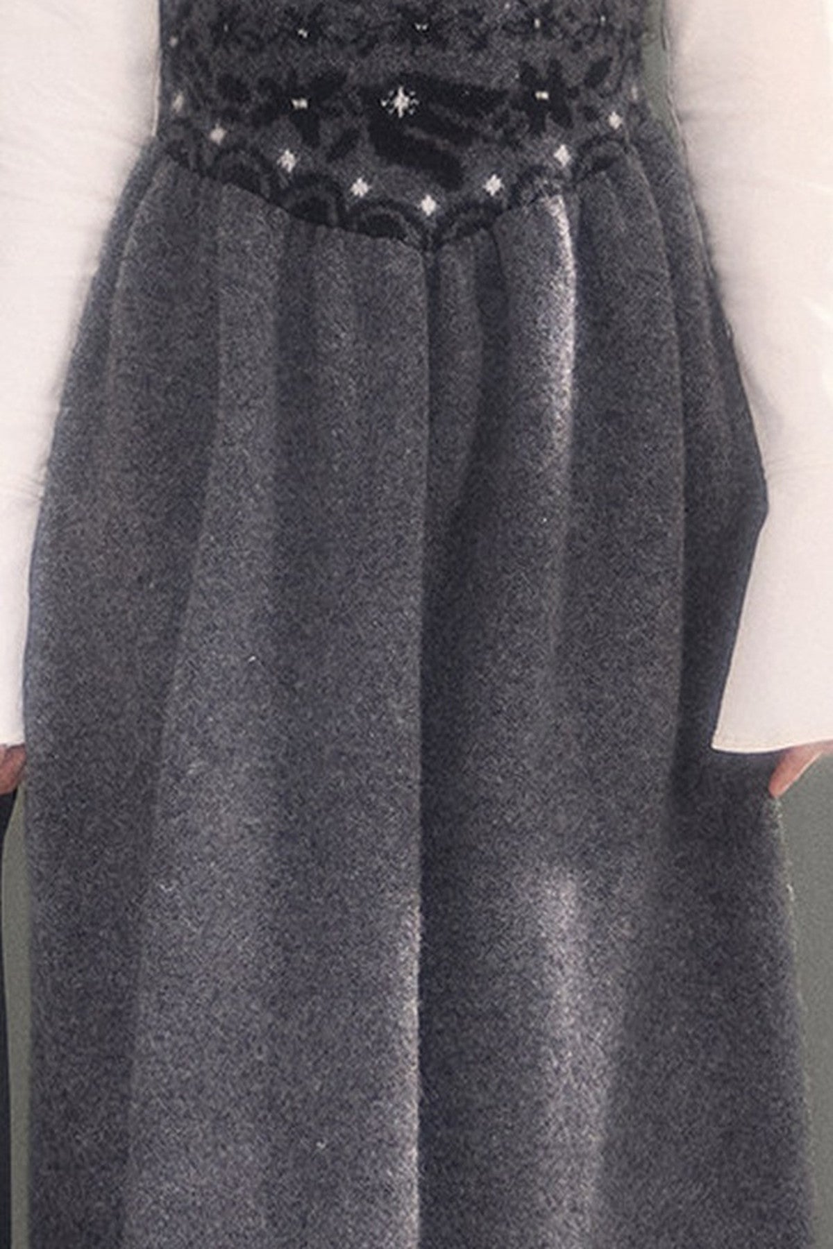 Tulip Bird Fair Isle Jacquard Knit Dress