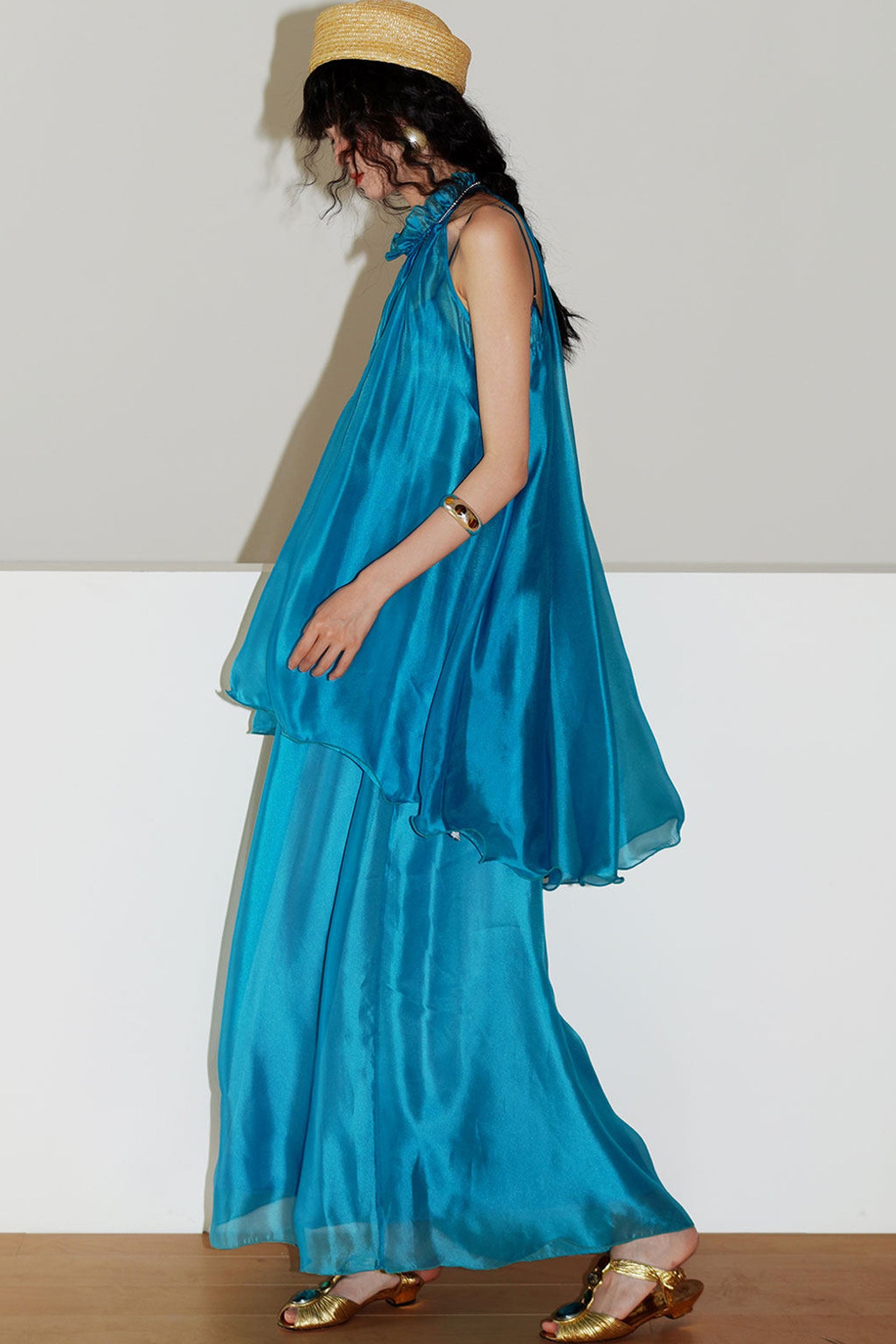 Pearlescent Gauze Dress Set