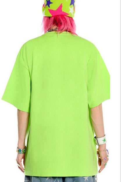 I Love You Text Print Loose Blouse