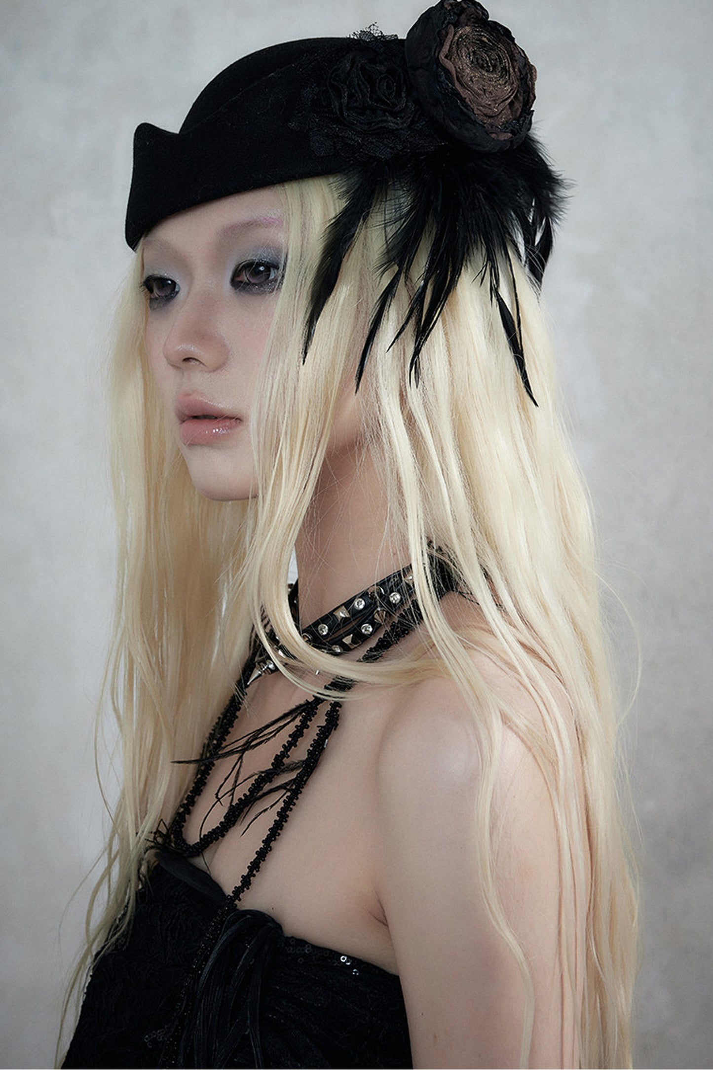 Baroque Lace Wool Beret