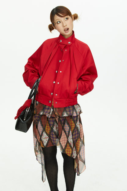 Red Padded Flight Jacket