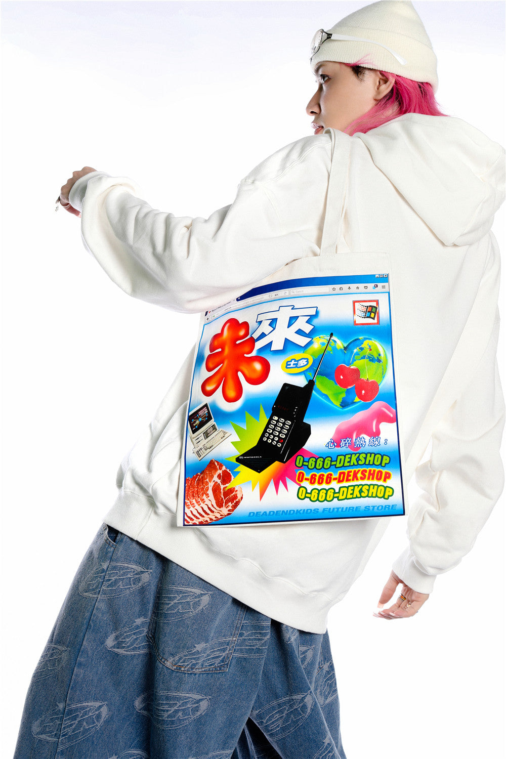 Colorful Canvas Shoulder Tote