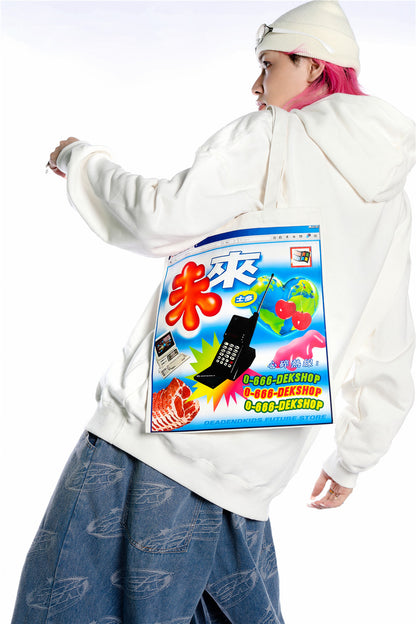 Colorful Canvas Shoulder Tote