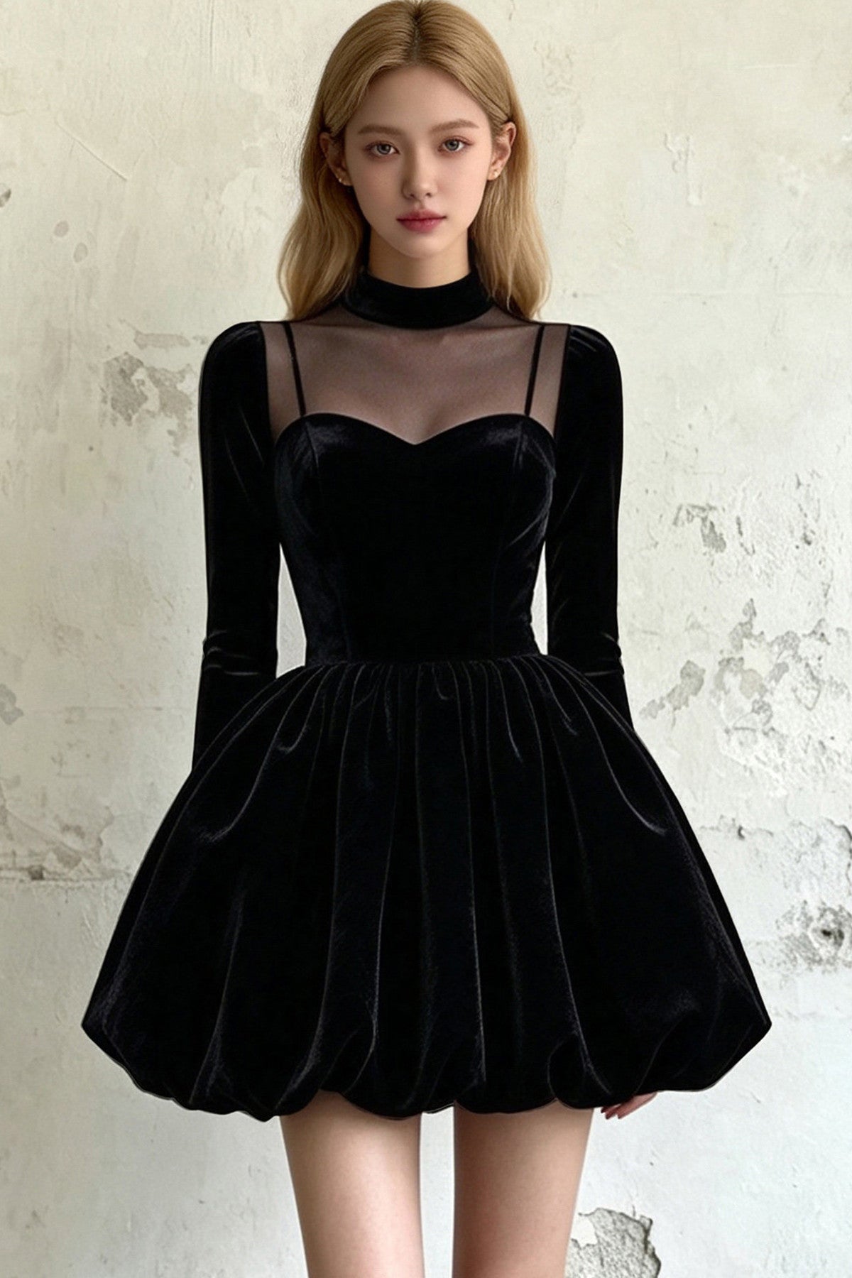 Velvet Puffy Dress