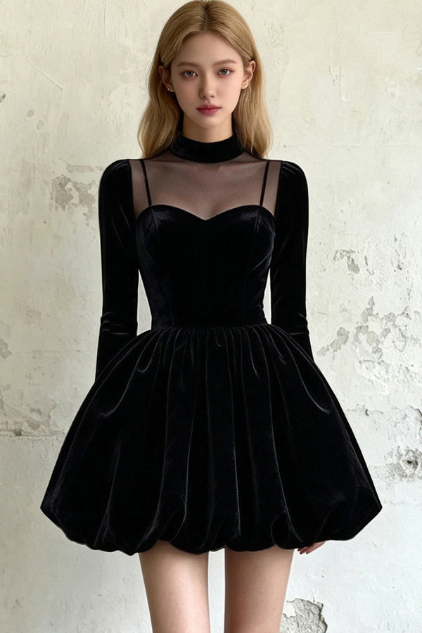 Velvet Puffy Dress