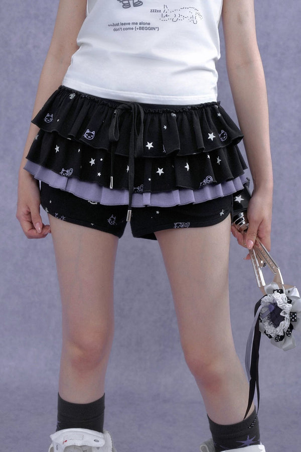 Black and Purple Cake Skirt Set-Up